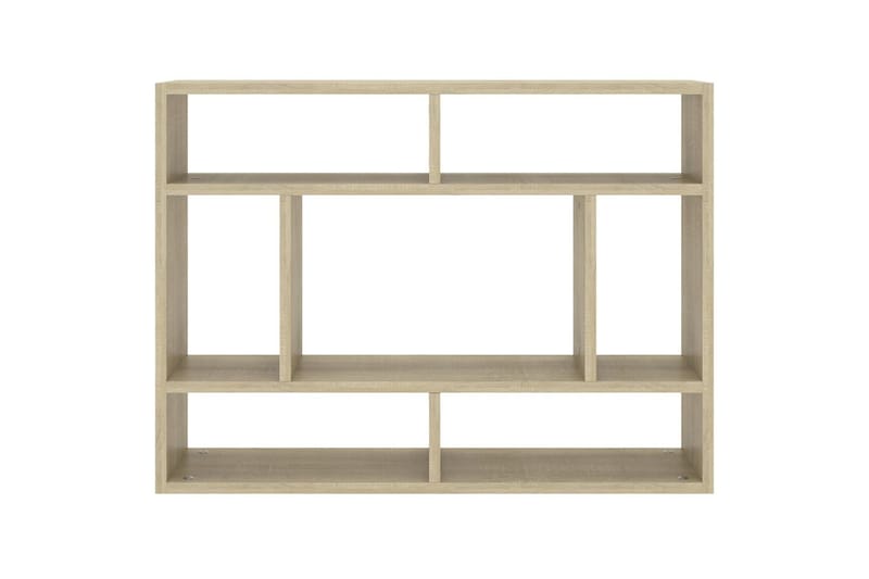 væghylde 75x16x55 cm spånplade sonoma-eg - Brun - Opbevaring - Hylder & Reoler - Væghylde & vægreol