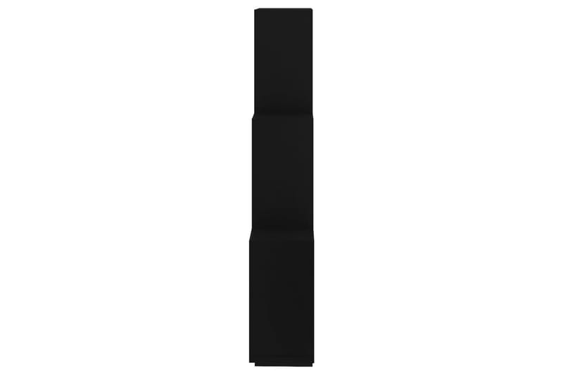 væghylde 78x15x93 cm kubeformet spånplade sort - Sort - Opbevaring - Hylder & Reoler - Væghylde & vægreol