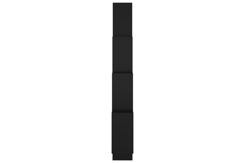 væghylde 90x15x119 cm kubeformet spånplade sort - Sort - Opbevaring - Hylder & Reoler - Væghylde & vægreol