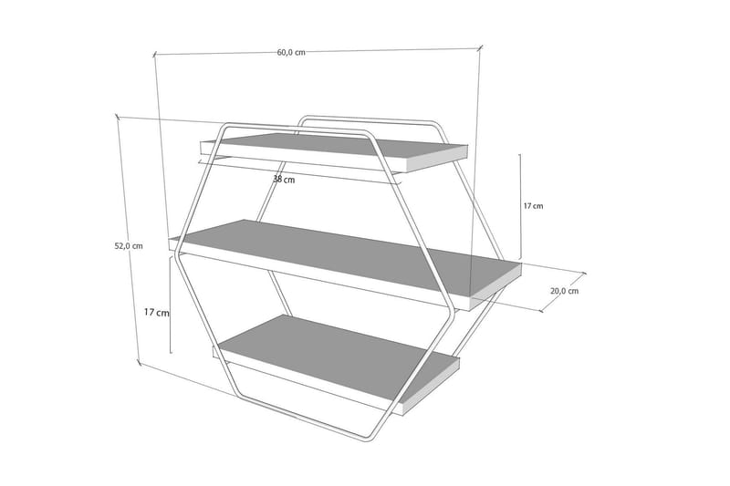 Væghylde Tatil væghylde 60x20 cm Træ/Natur - Opbevaring - Hylder & Reoler - Væghylde & vægreol