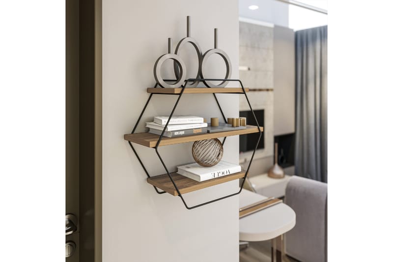 Væghylde Tatil væghylde 60x20 cm Træ/Natur - Opbevaring - Hylder & Reoler - Væghylde & vægreol