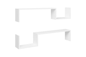 væghylder 2 stk. 100x15x20 cm spånplader hvid - Hvid - Opbevaring - Hylder & Reoler - Væghylde & vægreol