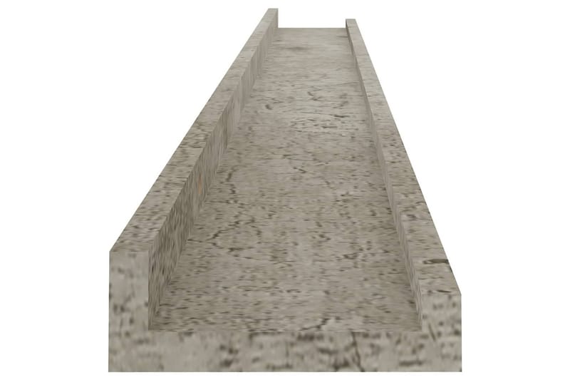 væghylder 2 stk. 100x9x3 cm betongrå - Grå - Opbevaring - Hylder & Reoler - Væghylde & vægreol
