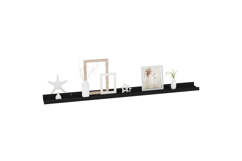 væghylder 2 stk. 100x9x3 cm sort - Sort - Opbevaring - Hylder & Reoler - Væghylde & vægreol