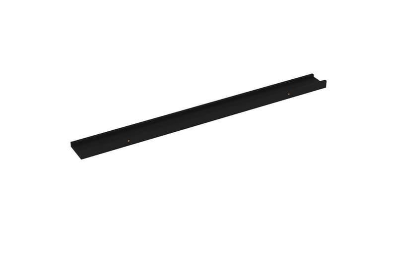 væghylder 2 stk. 100x9x3 cm sort - Sort - Opbevaring - Hylder & Reoler - Væghylde & vægreol