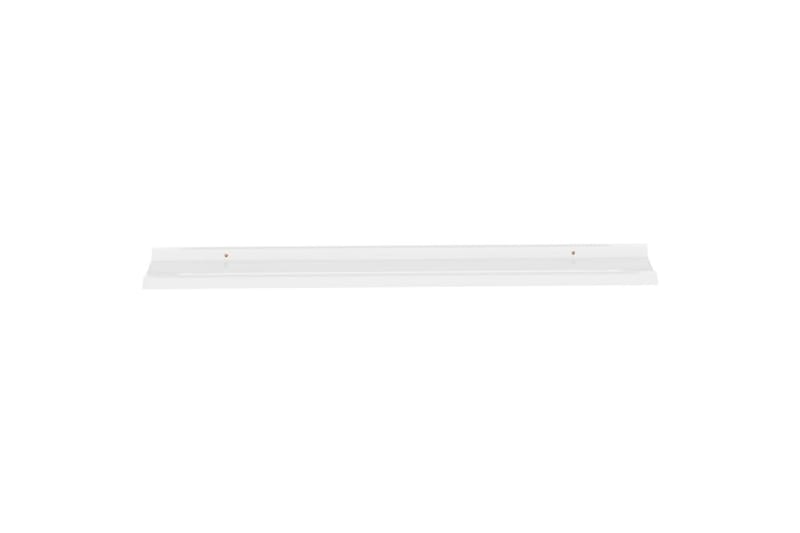 væghylder 2 stk. 115x9x3 cm hvid højglans - Hvid - Opbevaring - Hylder & Reoler - Væghylde & vægreol