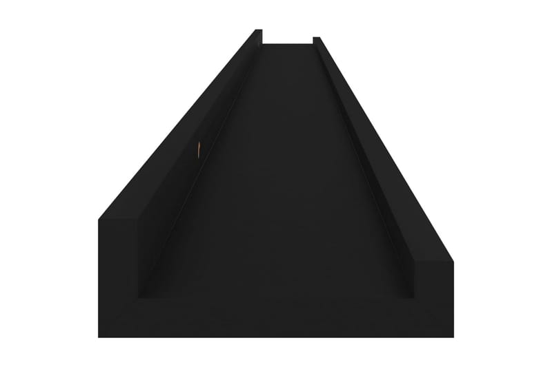 væghylder 2 stk. 115x9x3 cm sort - Sort - Opbevaring - Hylder & Reoler - Væghylde & vægreol
