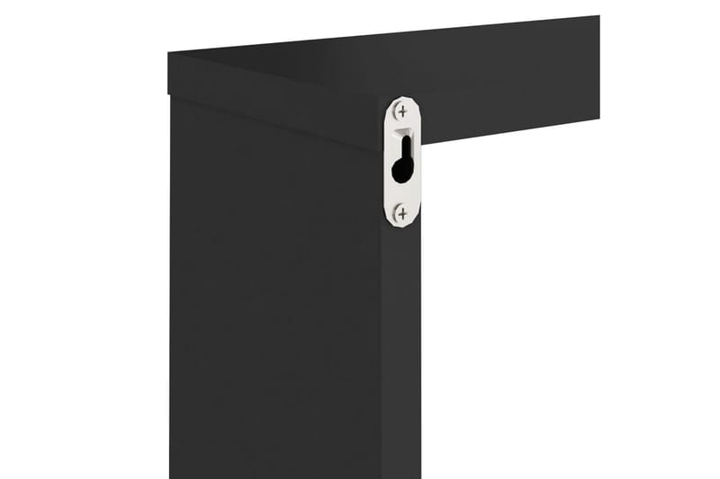 væghylder 2 stk. 30x15x30 cm kubeformet sort - Sort - Opbevaring - Hylder & Reoler - Væghylde & vægreol