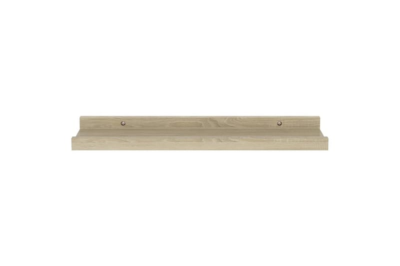 væghylder 2 stk. 40x9x3 cm sonoma-eg - Brun - Opbevaring - Hylder & Reoler - Væghylde & vægreol