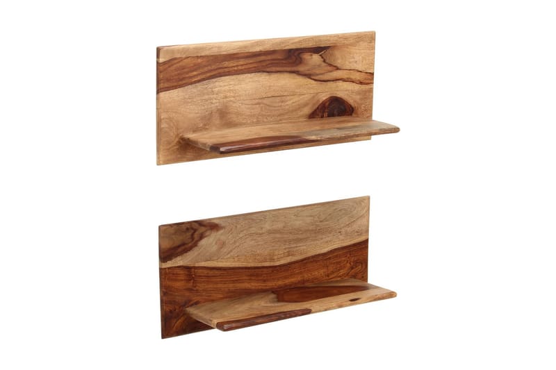 Væghylder 2 Stk. 58 X 26 X 20 Cm Massivt Sheeshamtræ - Opbevaring - Hylder & Reoler - Væghylde & vægreol
