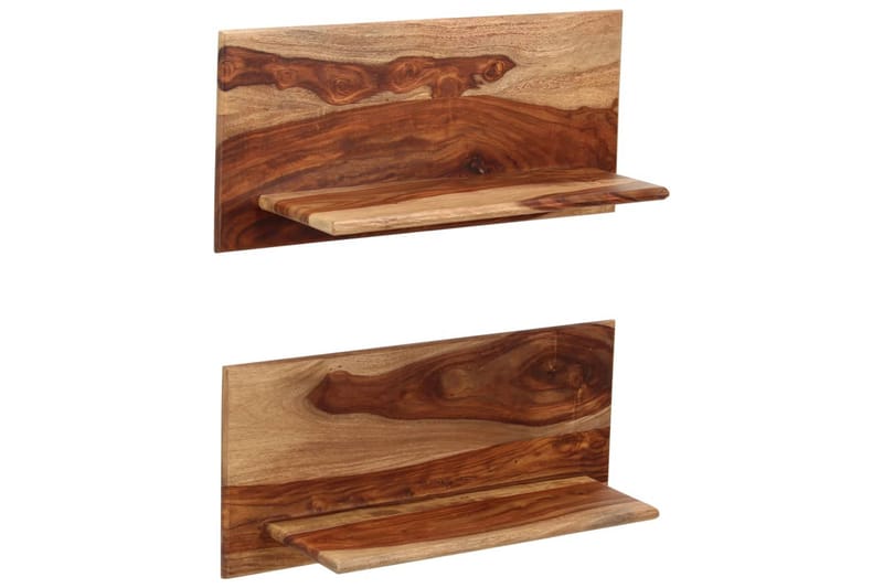 Væghylder 2 Stk. 58 X 26 X 20 Cm Massivt Sheeshamtræ - Opbevaring - Hylder & Reoler - Væghylde & vægreol