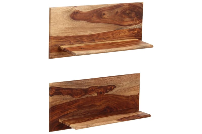 Væghylder 2 Stk. 58 X 26 X 20 Cm Massivt Sheeshamtræ - Opbevaring - Hylder & Reoler - Væghylde & vægreol