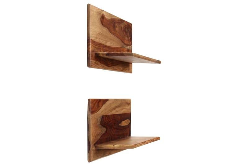 Væghylder 2 Stk. 58 X 26 X 20 Cm Massivt Sheeshamtræ - Opbevaring - Hylder & Reoler - Væghylde & vægreol
