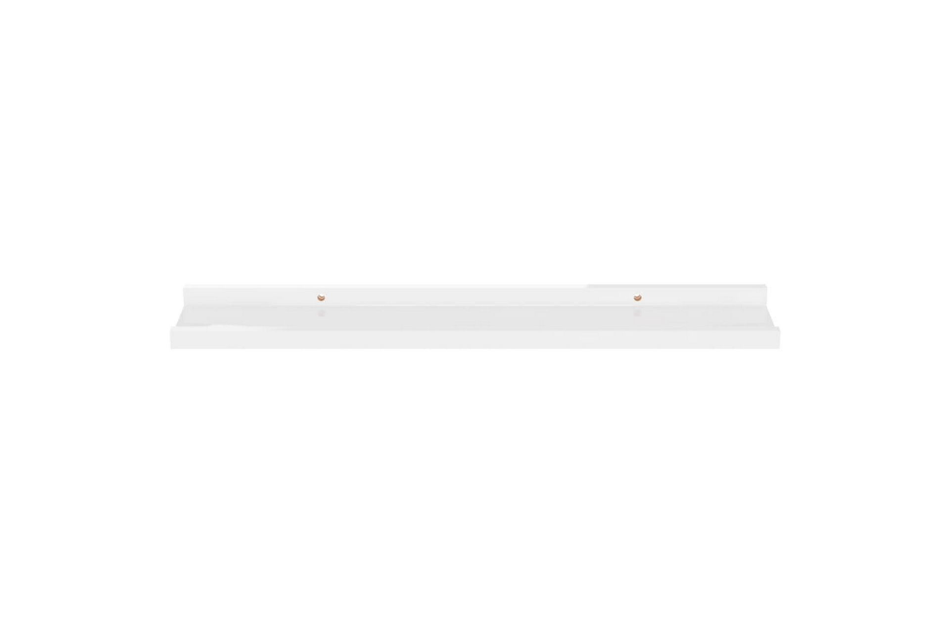 væghylder 2 stk. 60x9x3 cm hvid højglans - Hvid - Opbevaring - Hylder & Reoler - Væghylde & vægreol