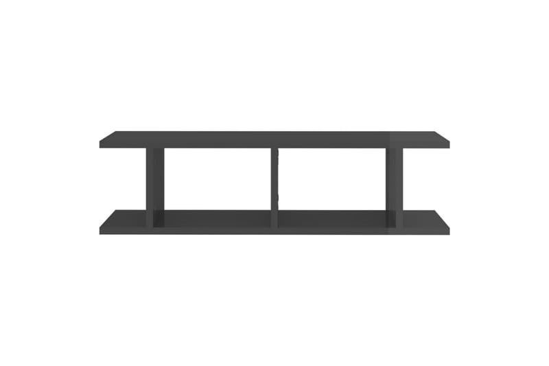 væghylder 2 stk. 78x18x20 cm spånplade grå højglans - Grå - Opbevaring - Hylder & Reoler - Væghylde & vægreol