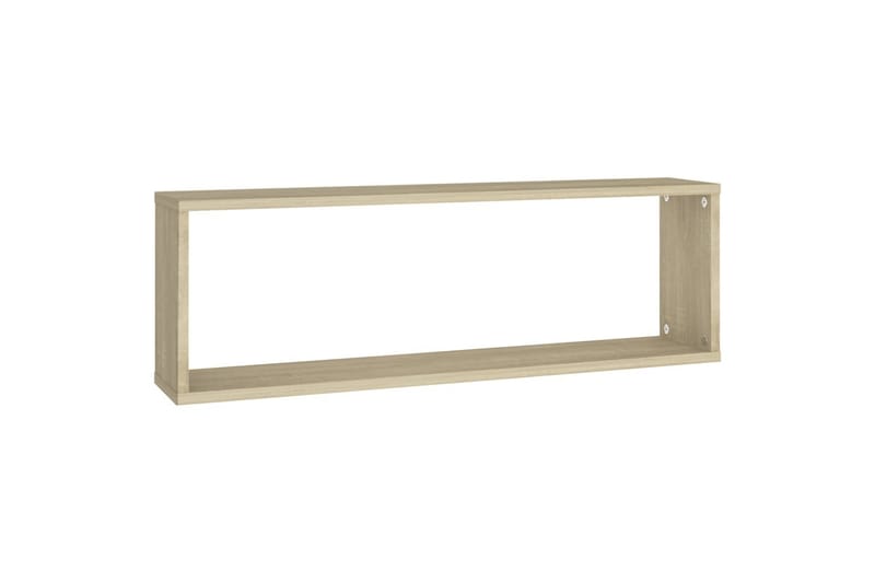 væghylder 2 stk. 80x15x26,5 cm kubeformet spånplade - Brun - Opbevaring - Hylder & Reoler - Væghylde & vægreol