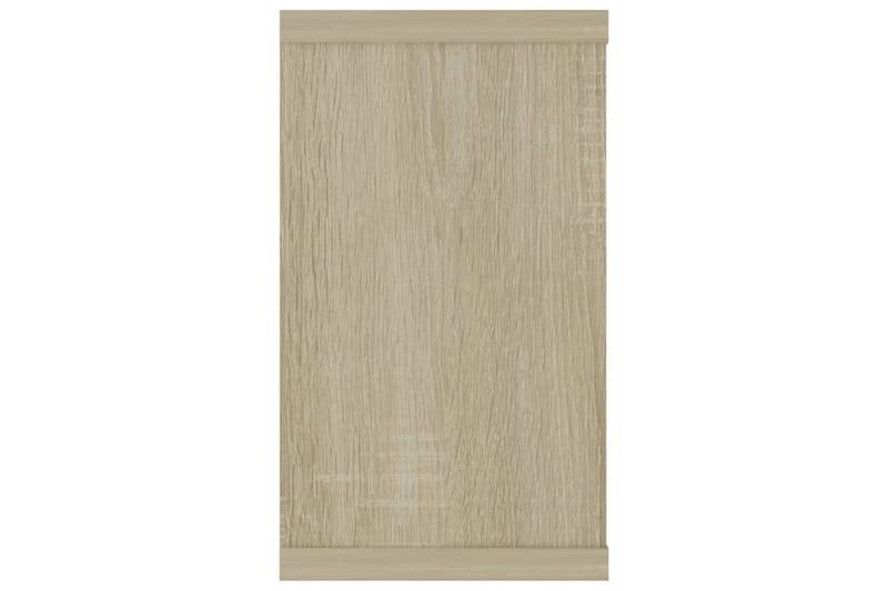 væghylder 2 stk. 80x15x26,5 cm kubeformet spånplade - Brun - Opbevaring - Hylder & Reoler - Væghylde & vægreol