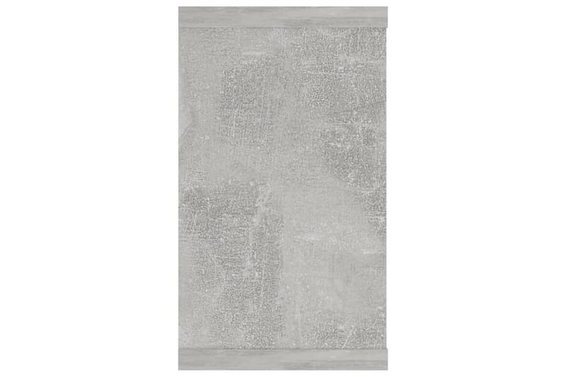 væghylder 2 stk. 80x15x26,5 cm spånplade kubeformet betongrå - Grå - Opbevaring - Hylder & Reoler - Væghylde & vægreol