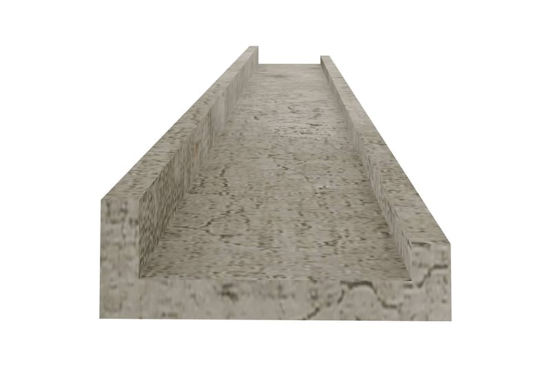 væghylder 2 stk. 80x9x3 cm betongrå - Grå - Opbevaring - Hylder & Reoler - Væghylde & vægreol