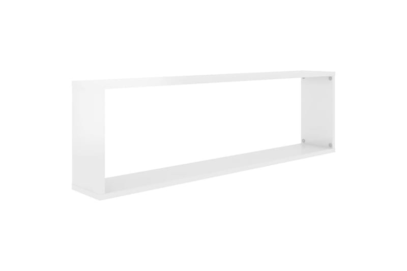 væghylder 4 stk. 100x15x30 cm kubeform spånplade - Hvid - Opbevaring - Hylder & Reoler - Væghylde & vægreol