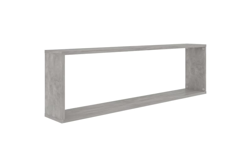 væghylder 4 stk. 100x15x30 cm spånplade betongrå - Grå - Opbevaring - Hylder & Reoler - Væghylde & vægreol
