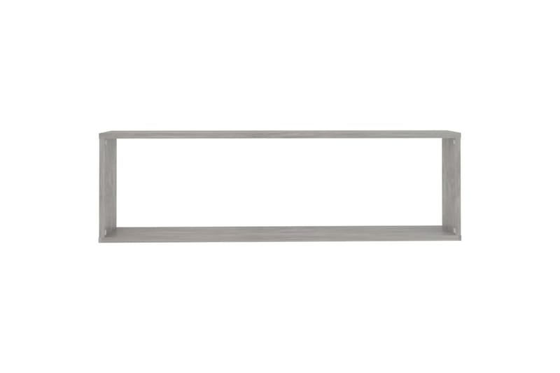 væghylder 4 stk. 100x15x30 cm spånplade betongrå - Grå - Opbevaring - Hylder & Reoler - Væghylde & vægreol