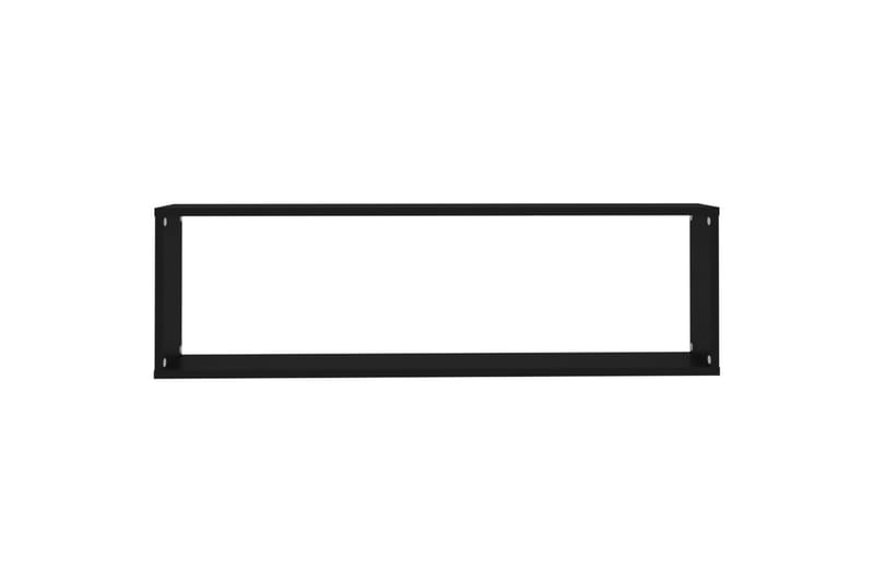 væghylder 4 stk. 100x15x30 cm spånplade kubeformet sort - Sort - Opbevaring - Hylder & Reoler - Væghylde & vægreol