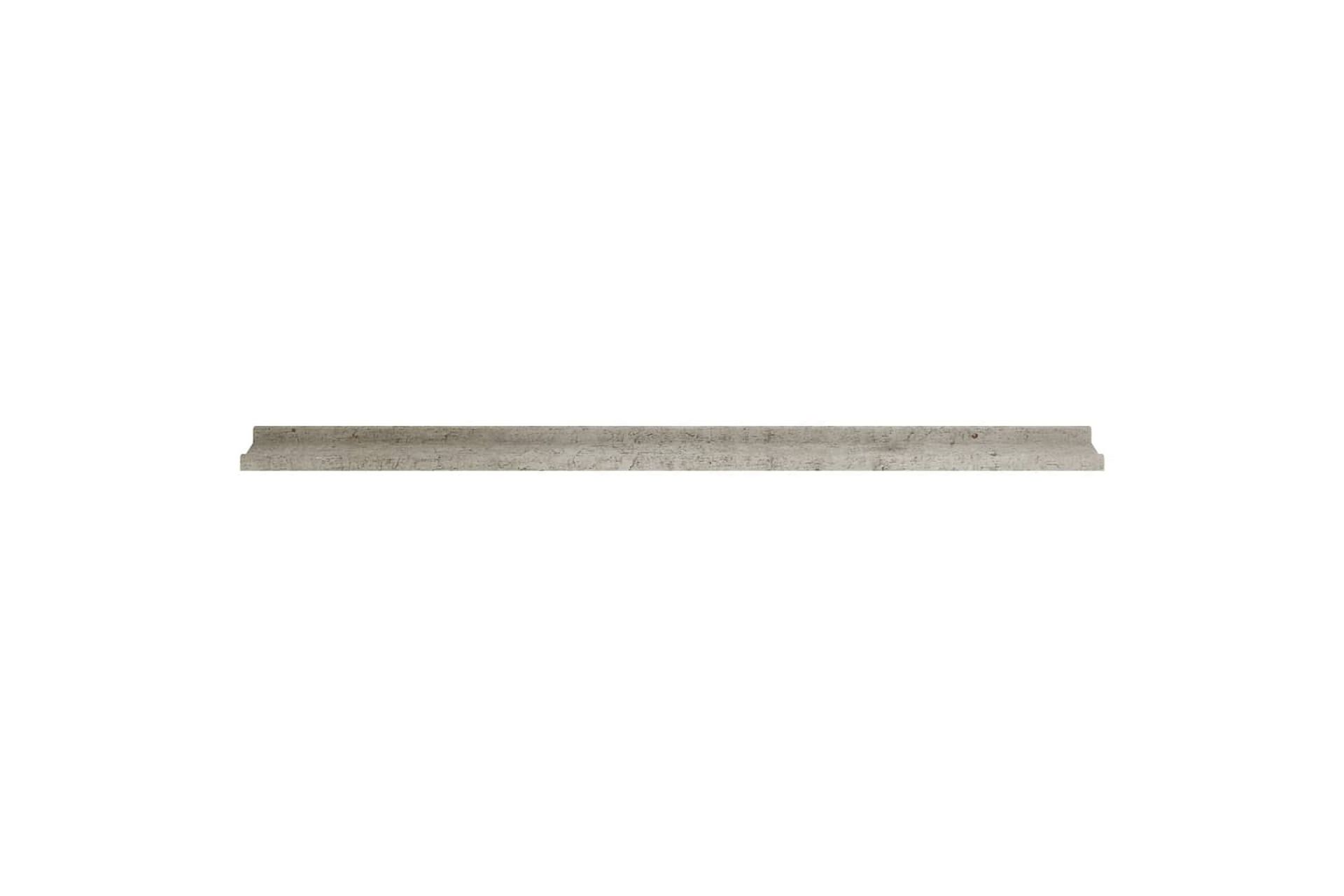 væghylder 4 stk. 115x9x3 cm betongrå - Grå - Opbevaring - Hylder & Reoler - Væghylde & vægreol