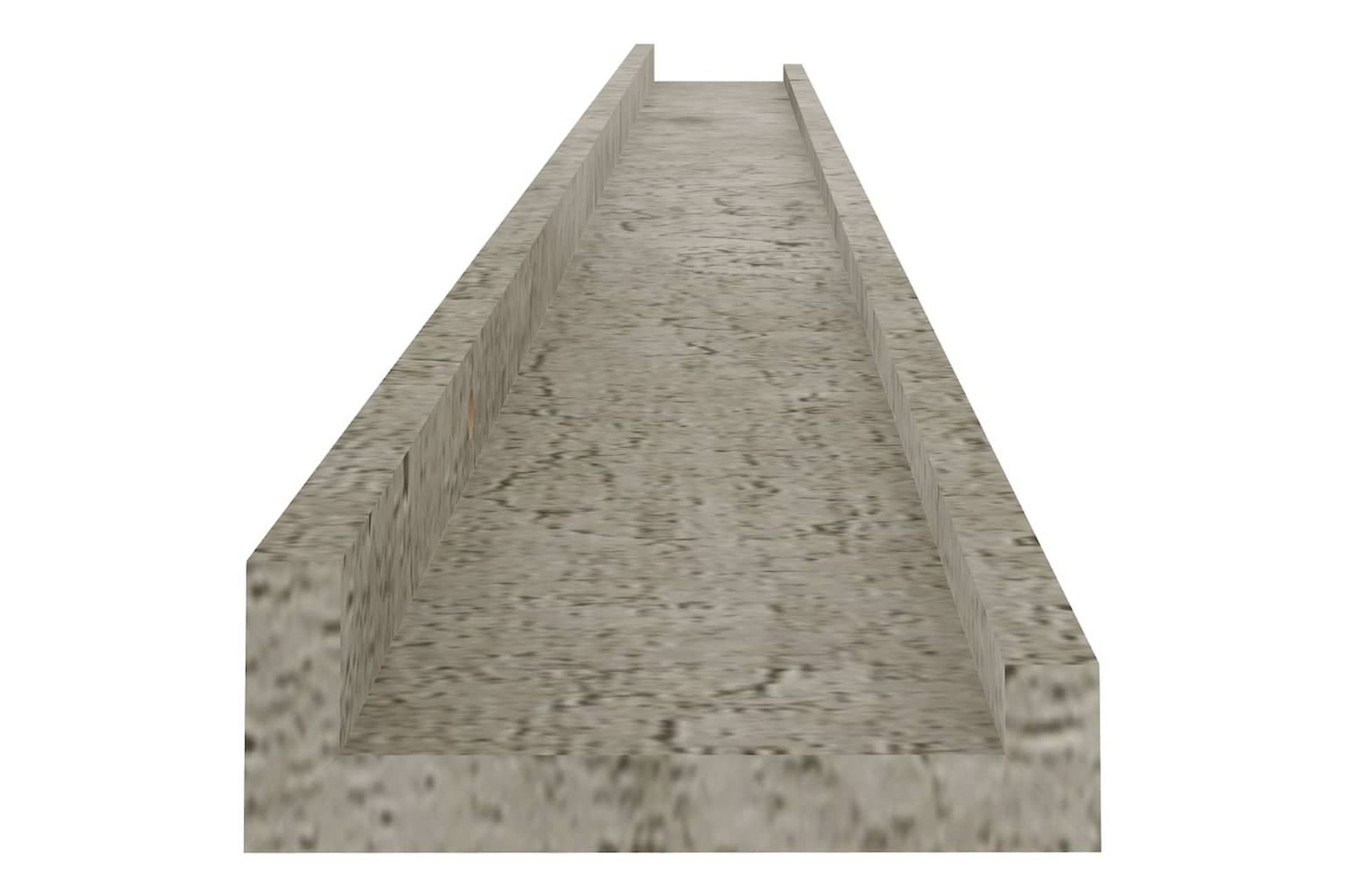 væghylder 4 stk. 115x9x3 cm betongrå - Grå - Opbevaring - Hylder & Reoler - Væghylde & vægreol
