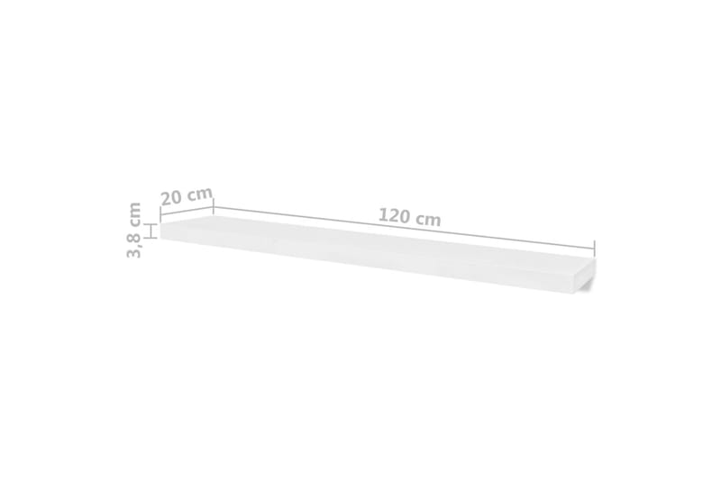Væghylder 4 Stk. 120 Cm Hvid - Hvid - Opbevaring - Hylder & Reoler - Væghylde & vægreol