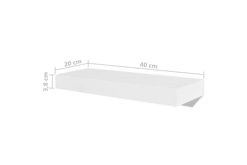 Væghylder 4 Stk. 40 Cm Hvid - Hvid - Opbevaring - Hylder & Reoler - Væghylde & vægreol
