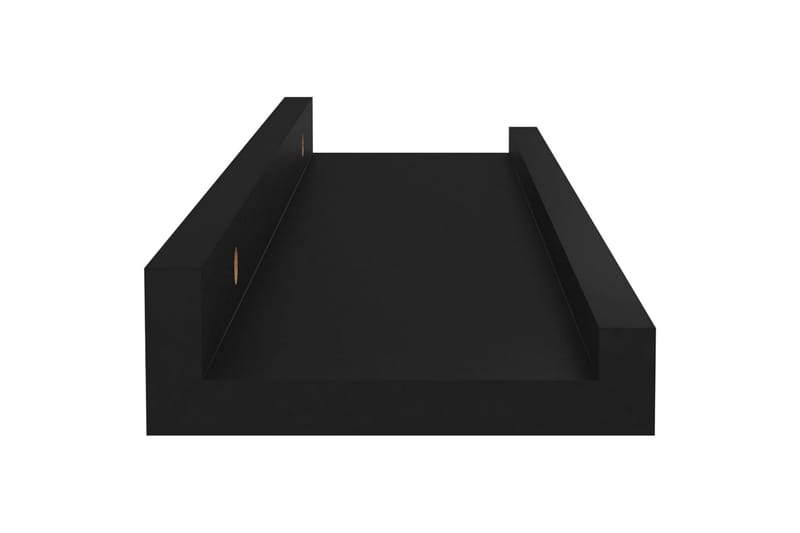 væghylder 4 stk. 40x9x3 cm sort - Sort - Opbevaring - Hylder & Reoler - Væghylde & vægreol