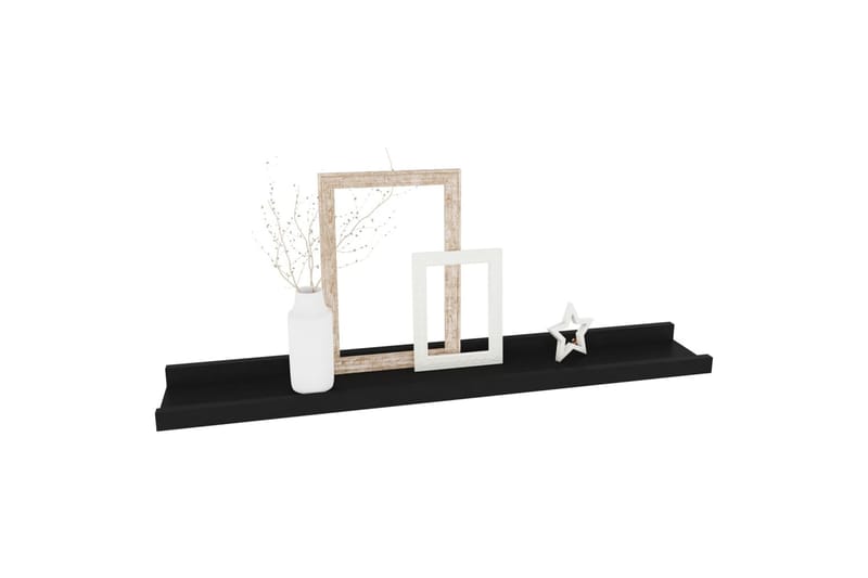 væghylder 4 stk. 60x9x3 cm sort - Sort - Opbevaring - Hylder & Reoler - Væghylde & vægreol
