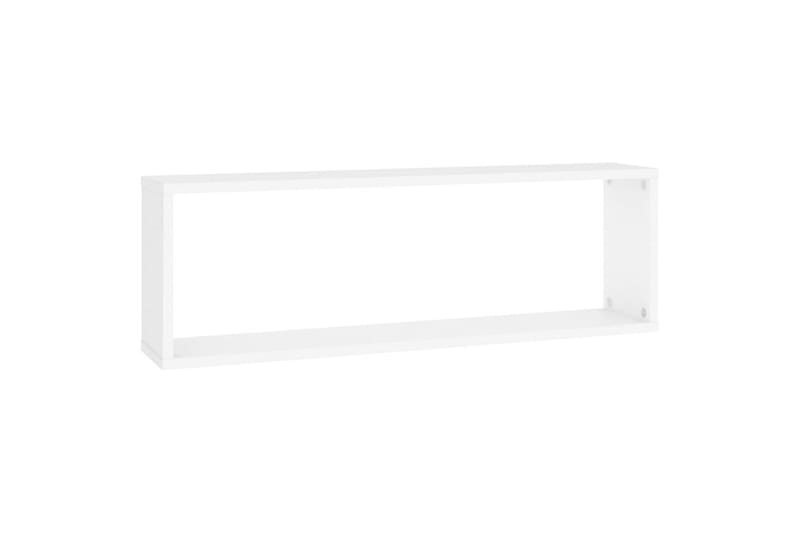væghylder 6 stk. 80x15x26,5 cm kubeformet spånplade hvid - Hvid - Opbevaring - Hylder & Reoler - Væghylde & vægreol