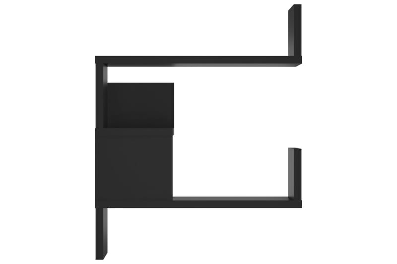 væghylder til hjørne 2 stk. 40x40x50 cm spånplade sort - Sort - Opbevaring - Hylder & Reoler - Væghylde & vægreol