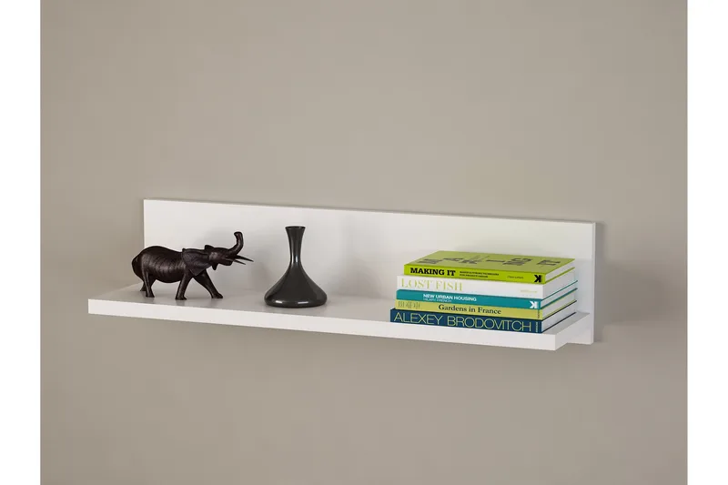 Vellavie Væghylde 60 cm - Hvid / valnød - Opbevaring - Hylder & Reoler - Væghylde & vægreol