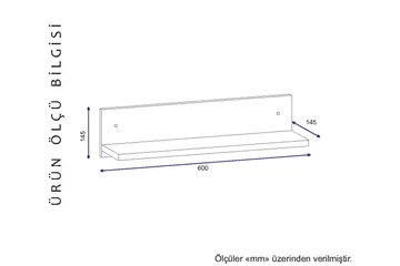 Vellavie Væghylde 60 cm - Hvid / valnød - Opbevaring - Hylder & Reoler - Væghylde & vægreol