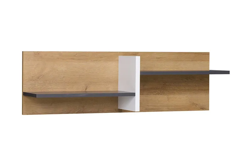 Vintra Væghylde 100 cm, Hvid/Grå/Træ