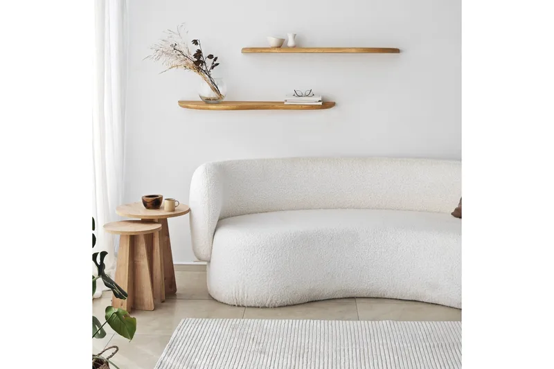 Wavy Væghylde 100 cm - Oak - Opbevaring - Hylder & Reoler - Væghylde & vægreol