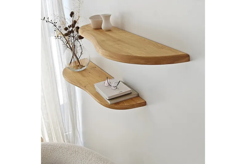Wavy Væghylde 100 cm - Oak - Opbevaring - Hylder & Reoler - Væghylde & vægreol