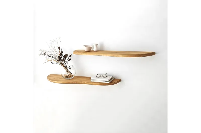 Wavy Væghylde 100 cm - Oak - Opbevaring - Hylder & Reoler - Væghylde & vægreol