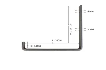 Wayte Væghylde 60 cm i Træ med Metalstativ Sort/Eg - Sort/Eg - Opbevaring - Hylder & Reoler - Væghylde & vægreol