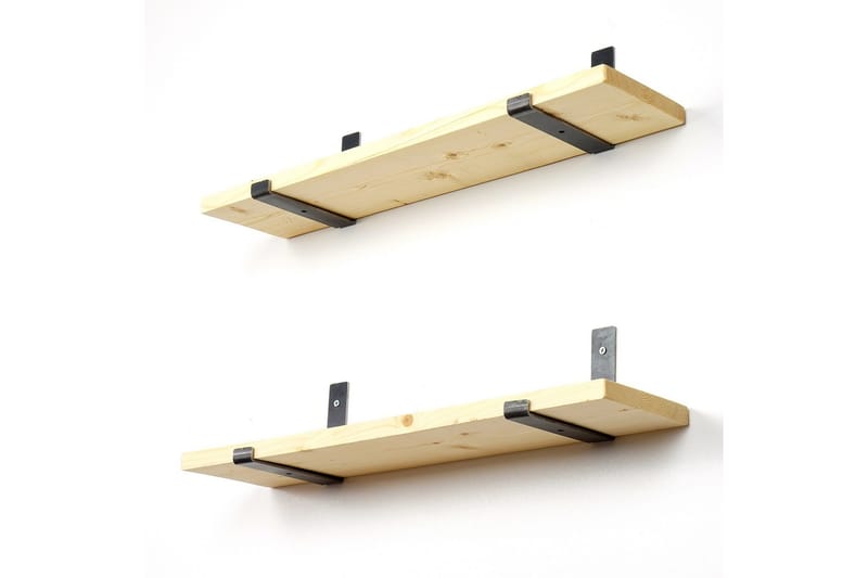 Wayte Væghylde 60 cm - Sort/Eg - Opbevaring - Hylder & Reoler - Væghylde & vægreol