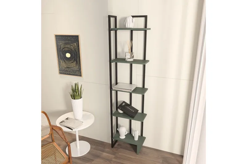 Veylar Bogreol 36,4 cm - Sort/Grøn - Opbevaring - Hylder & Reoler - Bogreol