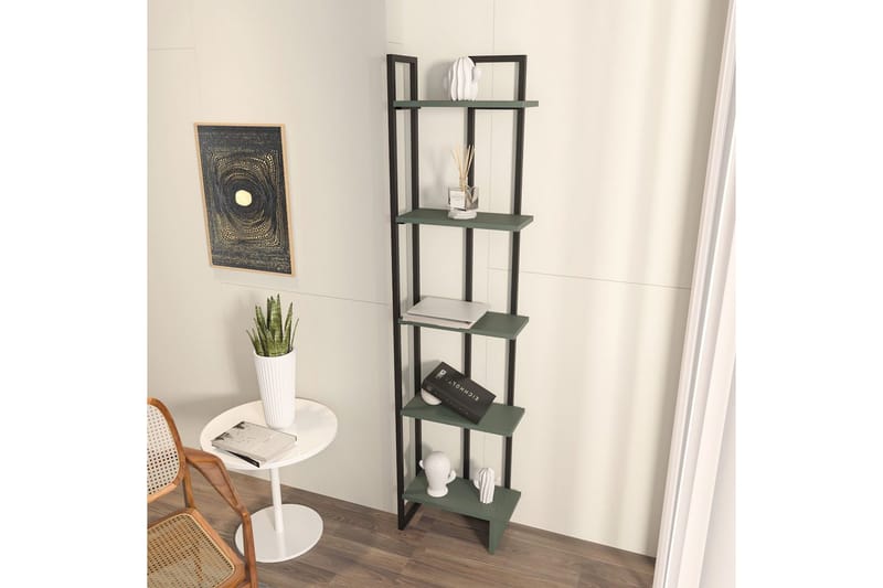 Veylar Bogreol 36,4 cm - Sort/Grøn - Opbevaring - Hylder & Reoler - Bogreol