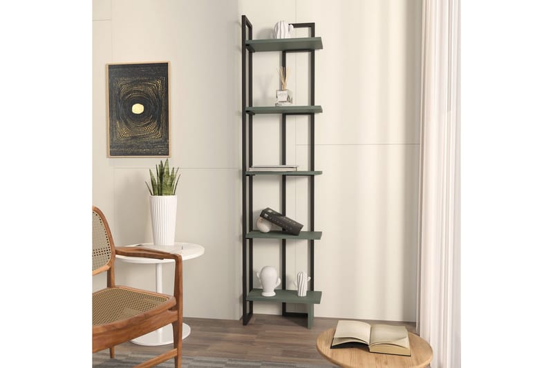 Veylar Bogreol 36,4 cm - Sort/Grøn - Opbevaring - Hylder & Reoler - Bogreol