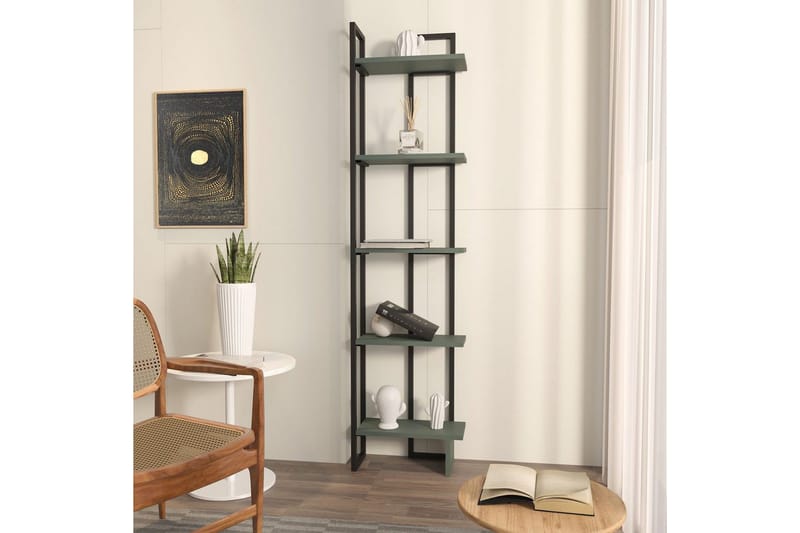 Veylar Bogreol 36,4 cm - Sort/Grøn - Opbevaring - Hylder & Reoler - Bogreol