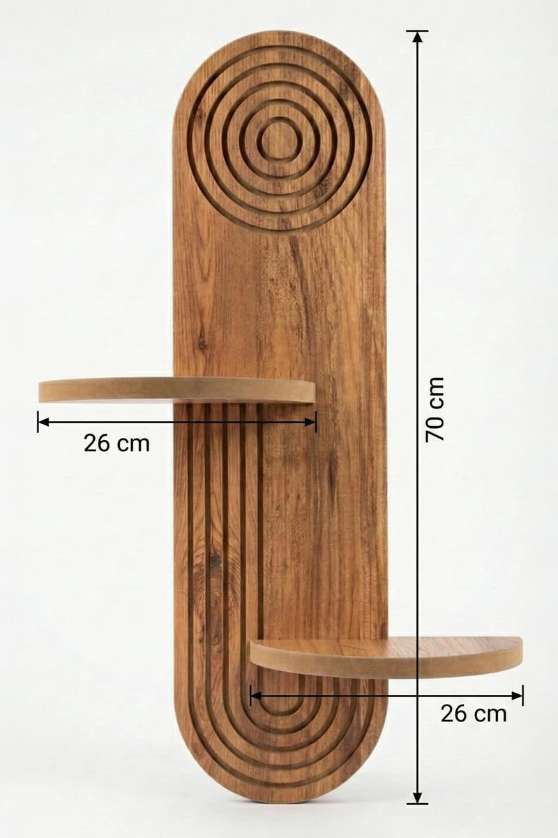 Virlin Væghylde 26x35x13 cm - Eg - Opbevaring - Hylder & Reoler - Væghylde & vægreol