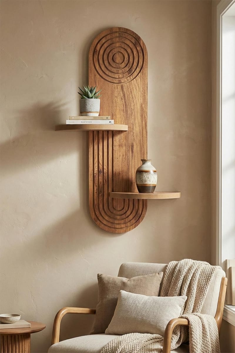 Virlin Væghylde 26x35x13 cm - Eg - Opbevaring - Hylder & Reoler - Væghylde & vægreol