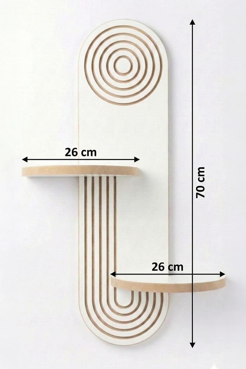 Virlin Væghylde 26x35x13 cm - Hvid - Opbevaring - Hylder & Reoler - Væghylde & vægreol